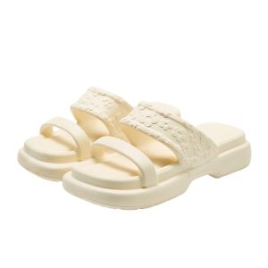 GOOTRADES นิ้วเท้าสี่เหลี่ยม แพลตฟอร์มรองเท้าแตะผู้หญิง นุ่มนุ่มๆ สีทึบทึบ รองเท้าแตะชายหาดรองเท้าแตะ หวานหวานแหววว รองเท้าส้นแบน รองเท้าแตะพื้นหนา สำหรับผู้หญิง