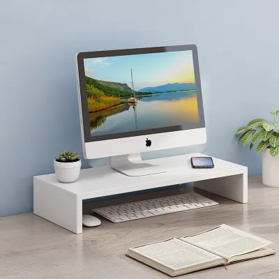 Kệ máy tính để bàn kệ để máy tính bằng gỗ sạch sẽ phủ Melamin bề mặt gọn gàng decor bàn làm việc