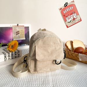 LUXURY GRADE Fashion Corduroy Small Handbags Student Bookbags Women Mini Backpack Backpacks