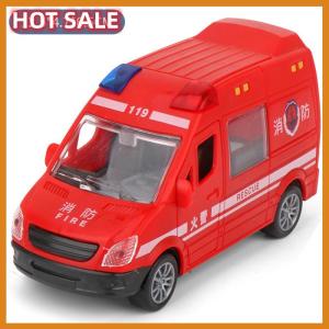 🔥🔥🔥dingdaocunz Hospital Rescue Ambulance Metal Cars Model Pull Back Sound And Light Alloy Diecast Car Toys For Children Boys Gifts
