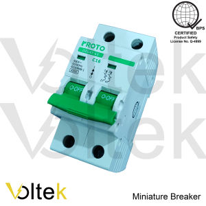 Miniature Breaker Roto MCB 2 pole 16A 20A 32A 40A 63A 80A 100A 125A Miniature Circuit Breaker
