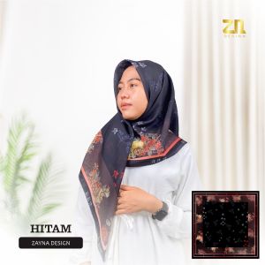 Hijab Voal Segi Empat Motip Lasercut Printing Premium Hijab Voal Motif 110x110CM