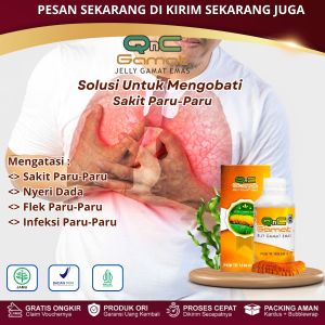 Obat Paru-Paru Sesak Napas Nyeri Dada  Pembersih Paru-Paru Dengan Qnc Jelly Gamat