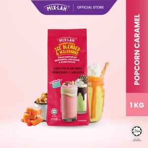 MIX-LAH Popcorn Caramel Ice blended Milkshake Powder 冰沙粉 Serbuk Air Balang 1kg pack (Halal)