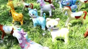 New Walking Animal Balloon Toy Unicorn Balloon for Childrens Birthday Decorations and Scene Setups