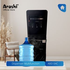 DISPENSER GALON BAWAH ARASHI BOTTOM DISPENSER ABD 04C BLACK PANASNORMAL DAN DINGIN DISPENSER GALON BAWAH 3 FUNGSU KRAN DINGIN KRAN PANAS KRAN NORMAL