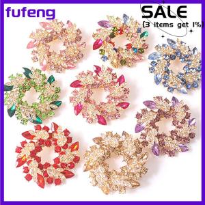 fufeng Phụ Nữ Trâm Cài Khăn Bling Bling Pha Lê Rhinestone Hoa Trâm Pins