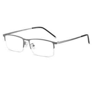 Kính Cận Thị Vuông Nửa Gọng Hợp Kim Titan Cho Nam Kính Mắt Theo Toa Cận Thị Cổ Điển 0 -0.5 -0.75 Đến -6.02026