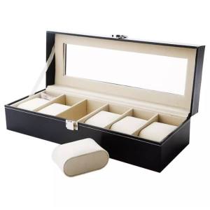 6 Grid 12 Grid Slots Jewelry organizer Watches Box Display Storage watch Box Case Leather Jewelry Case Organizer
