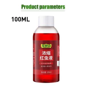 100Ml Umpan Cairan Merah Daya Tarik Ikan Kuat Umpan Ikan Cair Cacing Merah Terkonsentrasi Umpan Ikan Konsentrasi Tinggi untuk Ikan Trout Cod Ikan Mas Bass