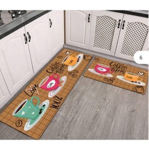NO1 2PCS Kitchen Carpet Floor Mat Non-slip Thicken Doormat Rugs Kitchen Mats Bathroom Carpets size (2 PCS)40X60 40X120...#037