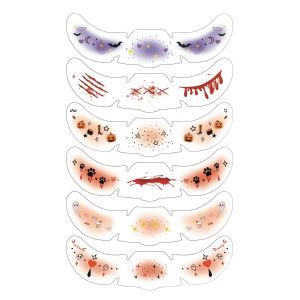 วันฮาโลวีน สี แต่งหน้า ใบหน้า ฝ้ากระ สติ๊กเกอร์สัก