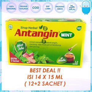 !! BEST DEAL !! ANTANGIN CAIR MINT ISI 14 X 15 ML (12 + 2 SACHET) UNTUK MASUK ANGIN DIJAMIN ORIGINAL