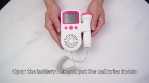 【Fast shipping + COD】Baby Fetal Doppler Heart Sound Rate Device Ultrasound Detector Monitor Fetal Sound Detector LCD Curve Display with Gel