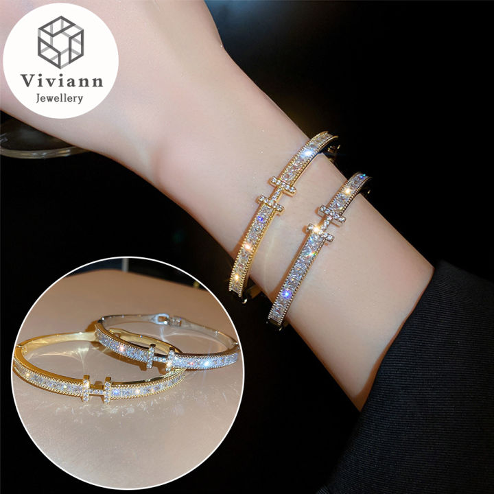 Viviann Original Luxury Brand Bangle Bracelet for Women Gold Color