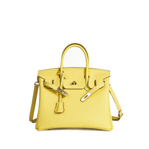 2026 New Model Genuine Leather Womens Handbag with Lychee Pattern Minimalist Square Bag with Lock Handbag Shoulder Bag Crossbody Bag Versatile for Travel Large Capacity