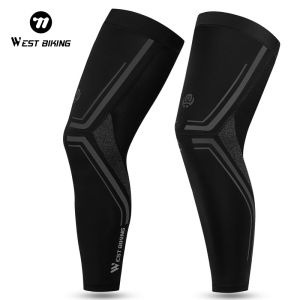 WEST BIKING Knee Pad Support Sun Protection Arm Sleeves Ice Silk Breathable Cycling Running Basketball Knee Pads Outdoor Sports Arm Leg Sleeves