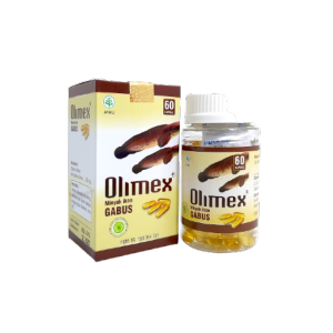 Minyak Ikan Gabus Olimex Minya AlbuminObat Menyembuhkan Luka Pasca Operasi Isi 60 Kapsul Original