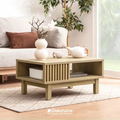 Dekoruma TATSURO Meja Tamu Kayu - Coffee Table Minimalis
