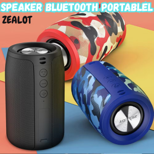 COD Kirim Cepat ZEALOT Speaker Mini Bluetooth Portable Full Bass 5.2 Wireless 3D Stereo S32