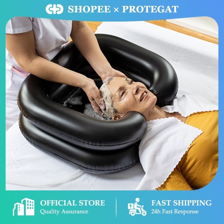 【Protegat】Portable Inflatable Shampoo Bowl Foldable In Bed Hair Washing