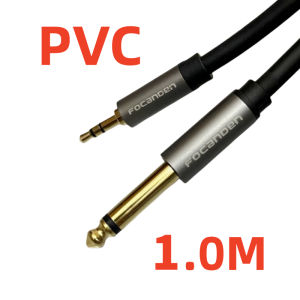 WH 3.5 mm Stereo to 6.35 mm Mono Audio Cable 24K Gold-Plated Plated Terminal Zinc Alloy Housing 3.5mm 1/8" Male TRS to 6.35mm 1/4" Male Mono TRS  Stereo AUX Cable