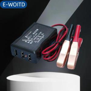 E-WOITD  1pcs 12V 24V đến 5V Khẩn Cấp Power USB Adapter với 3USB cổng và pin clip cho cao-hiệu quả điện thoại sạc