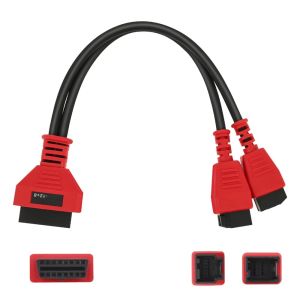 FWFHTP Thiết kế vòng lặp Cáp chuyển đổi OBD Đỏ 12+8 chân cắm. Dây chẩn đoán Bền bỉ Cáp Bypass SGW Dành cho xe Jeep