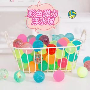 LZD 25mm Color Transparent Elastic Ball   Childrens Creative Floating Solid Bouncing Ball Gashapon hine Bouncy Ball Small Gift