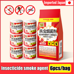 1 bag 6pcs Herbal Insect Repellet Japan Smoke Repller Smoke Bomb Insect Killer Cockroaches Mosquitoes Flies Lice Fleas Mice Spiders and Other Insect Killers Strong Household Indoor Safe and Harmless Smoke Insecticide