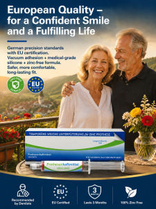 Denture Adhesive Strong Hold Comfort Fit Set for Secure Dentures