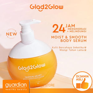GLAD2GLOW BODY SERUM | Creamy Berry Overnight | Tropical Velvet Day Night Body Lotion Cream Brightening Smooth Skin  300ML
