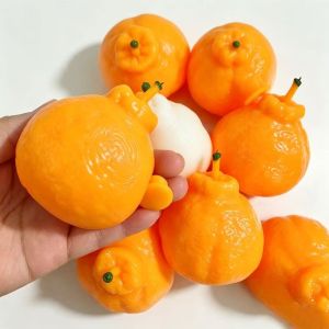 Funny Decompression Vent Dragon Fruit Mango Meat Squeeze Ball Squishy Toy Stress Reliever Fidget Sensory Toy Simulation Fruit Food