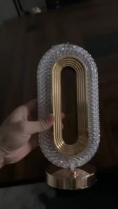 【Ready stock】Lampu Meja Hias Aesthetic Acrylic Crystal LED Desk Lamp 3 Warna Peredupan Sentuhan Cahaya Cocok Untuk Kamar Tidur/ Ruang Belajar/Cafe