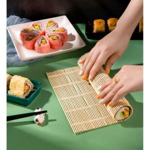 1pc 24cm Bamboo Sushi Mat Japanese Maki Sushi DIY Rolling Maker Roller Japan Bento Maker Home Living Kitchen Tools