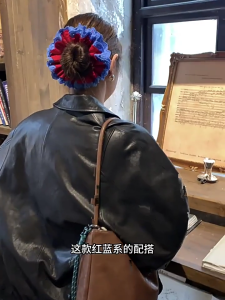 Elegant Lace Trim Hair Scrunchy for Women Contrast Color Hair Elastic Lace Scrunchies French Hairtie Hair Styling Tool