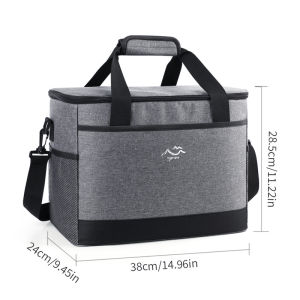 30L Portable Thermal Insulation Cooler Bag Large Capacity Outdoor Camping Picnic Food Bag Insulated Bag