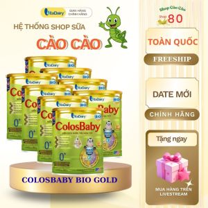 Combo 4-12 Colosbaby Bio Gold L800g  Sữa công thức hổ trợ tiêu hóa miễn dịch. Vitadairy.