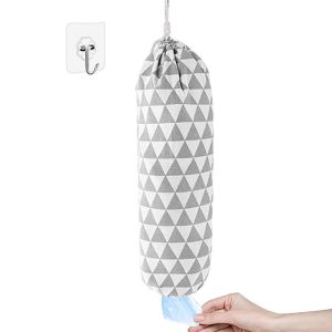 CMIEWN5 Giá treo tường Túi nhựa đựng đồ Đa chức năng Có thể giặt Giá đỡ túi rác lưu trữ Thùng chứa Vòng treo Máy phát túi tạp hóa Nhà bếp gia đình
