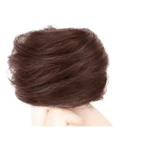 Ikat Rambut Palsu Wig Cepol Lurus Premium Elegant Karet Scrunchie (Straight/Lurus Ekor) Untuk Pesta Karet Rambut Palsu Ikat