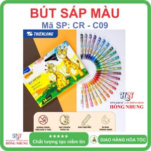 [SALE] Hộp 24 Bút sáp màu Colokit CR-C09 màu mịn dễ thương an toàn cho trẻ em.