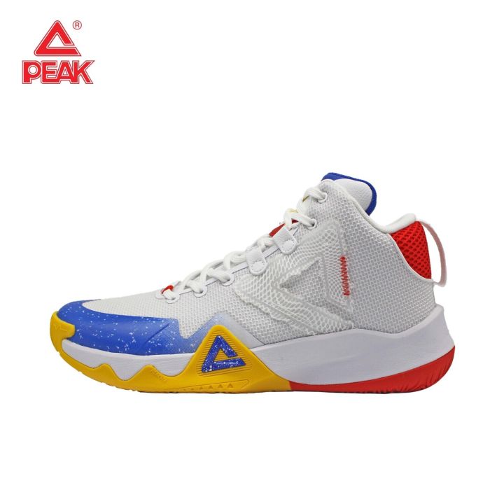 PEAK Men's Basketball Shoes White Blue Lazada