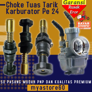 Choke PE Cuk Tuas Tarik Karburator Karbu Carburator PE 24 Katup Kontrol Manual PE24 Terjamin PNP Dan Menambah Kinerja Karbu PE Keihin