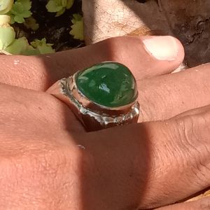 Cincin Batu Akik Zamrud Kalimantan Asli Size Kantoran