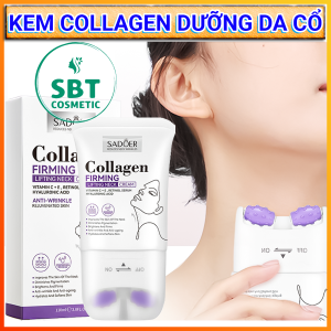Kem Dưỡng Da Collagen Dành Cho Vùng Cổ SADOER Có Con Lăn Massage Silicone Tuýp 110ml – Chống Lão Hóa Làm Giảm Nếp Nhăn Dưỡng Da Sáng Mịn