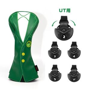 Bao đầu gậy Golf các Áo Vét tông màu xanh lá cây bao đầu gậy Golf thiết lập cho golf sắt điều khiển Fairway lai lưỡi Putter vồ Putter bao gồm