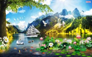 Tranh gạch 3d phong cảng đẹp - XBBN83