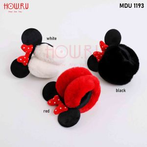 HOW.R.U | Ear Muff Bear Ear Bordir Mickey Lucu / Penutup Telinga Anti Dingin untuk Anak dan Dewasa