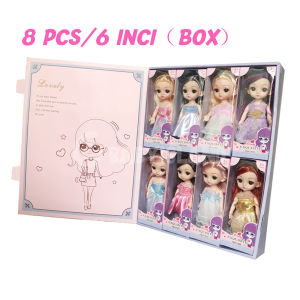 Boneka dolls Set 6/8/12 inci Pretend play princess Gadis Bermain mainan Hadiah Ulang Tahun