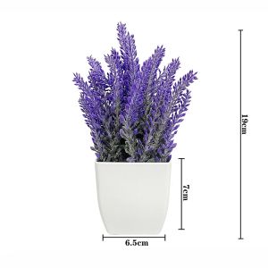 OKONOK Multicolor Artificial Flower Potted Mini Flower Greenery Plant Potted Plant Ornaments Mini Rose Lavender Simulated Plants Home Decoration